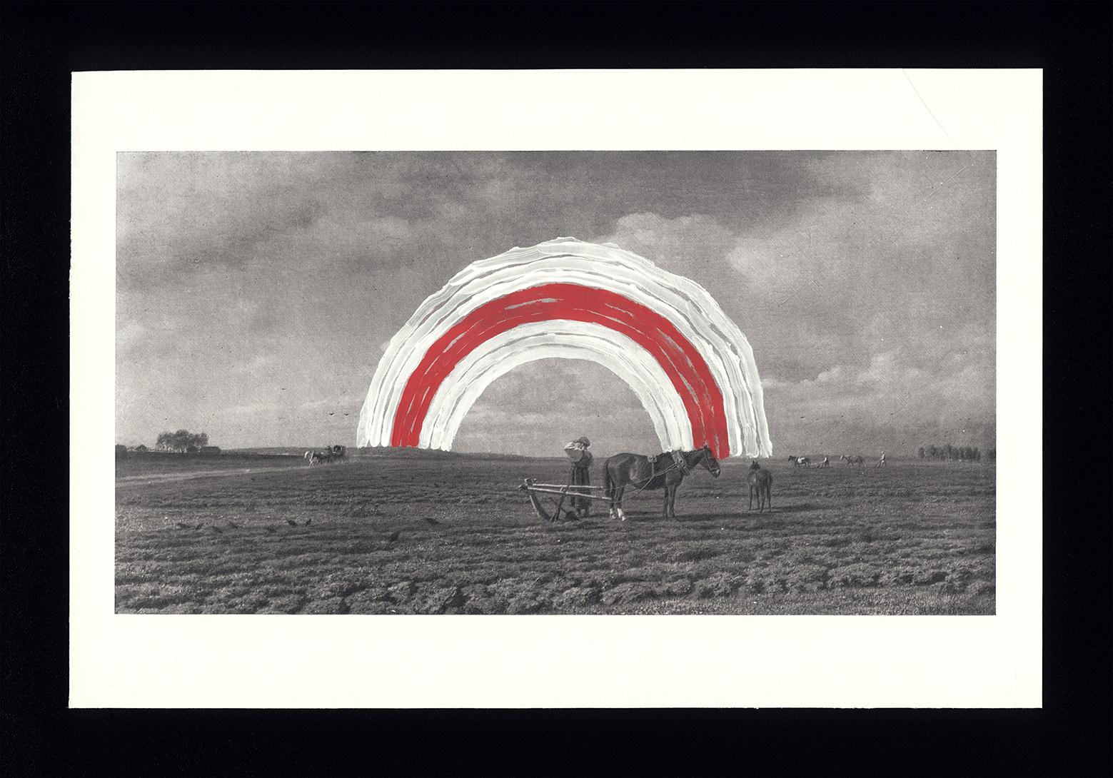 2 Arek Pasozyt Bialoruska tecza akryl wydruk papier 209 x 136 cm 2021