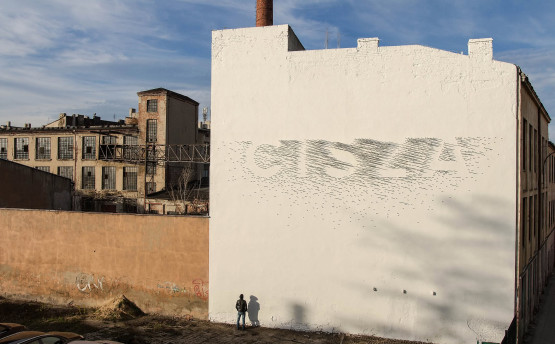 Lukasz Berger Cekas Mural Cisza Lodz street artist lodzstreetart 2